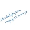 Mały ruchomy alfabet: litery niebieskie - INT