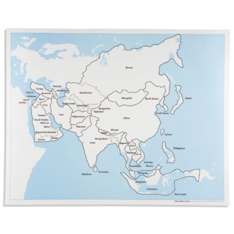 Azja - mapa kontrolna, EN