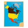 Puzzlowa mapa Ameryki Północnej