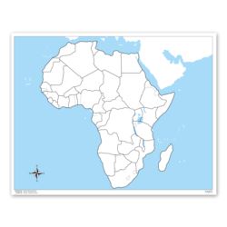 Afryka: mapa do pracy