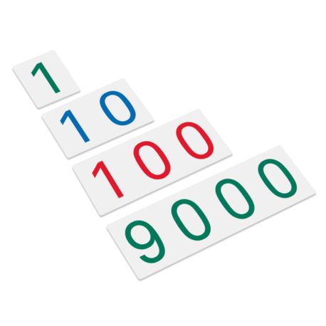 Duże karty z liczbami, 1-9000