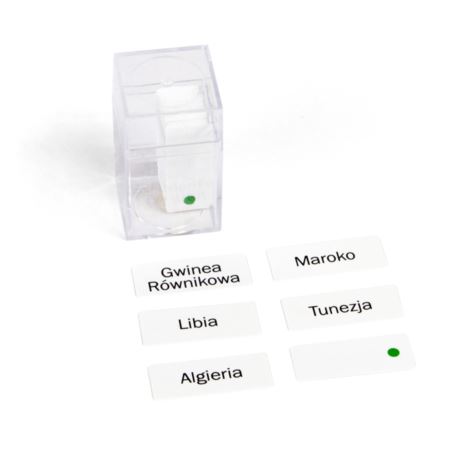 Afryka: etykiety w pudełku, PL