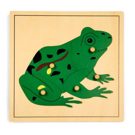 Puzzle ze zwierzętami: żaba