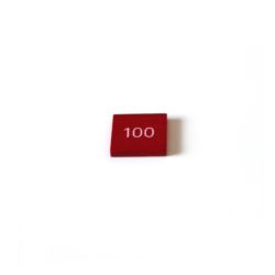Gra w znaczki: czerwony '100', 1 szt