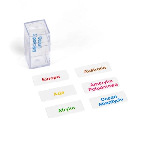 Continents: Colorful Labels