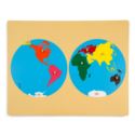 Puzzlowa mapa świata: kontynenty