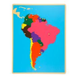 Puzzlowa mapa Ameryki Południowej