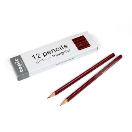 Trójkątne ołówki HB, 12 szt